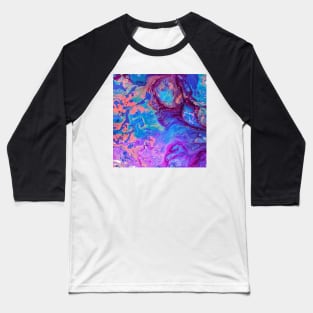 Grunge pink and blue Inkscape Baseball T-Shirt